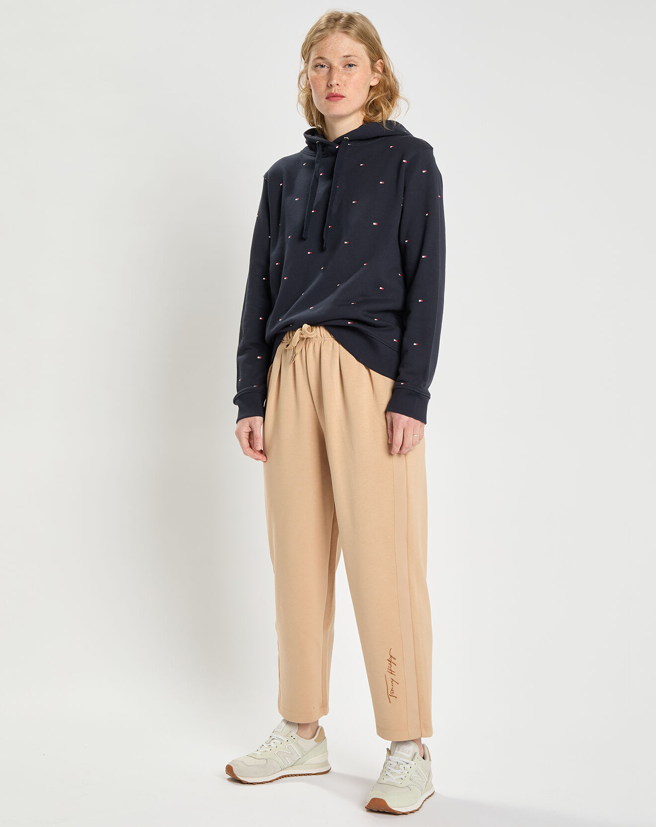 Tommy Hilfiger Sweat 100% Coton Bio Embroidery Flag bleu marine