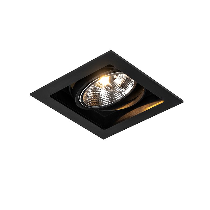 Moderne inbouwspot zwart 18 cm verstelbaar - Artemis 111