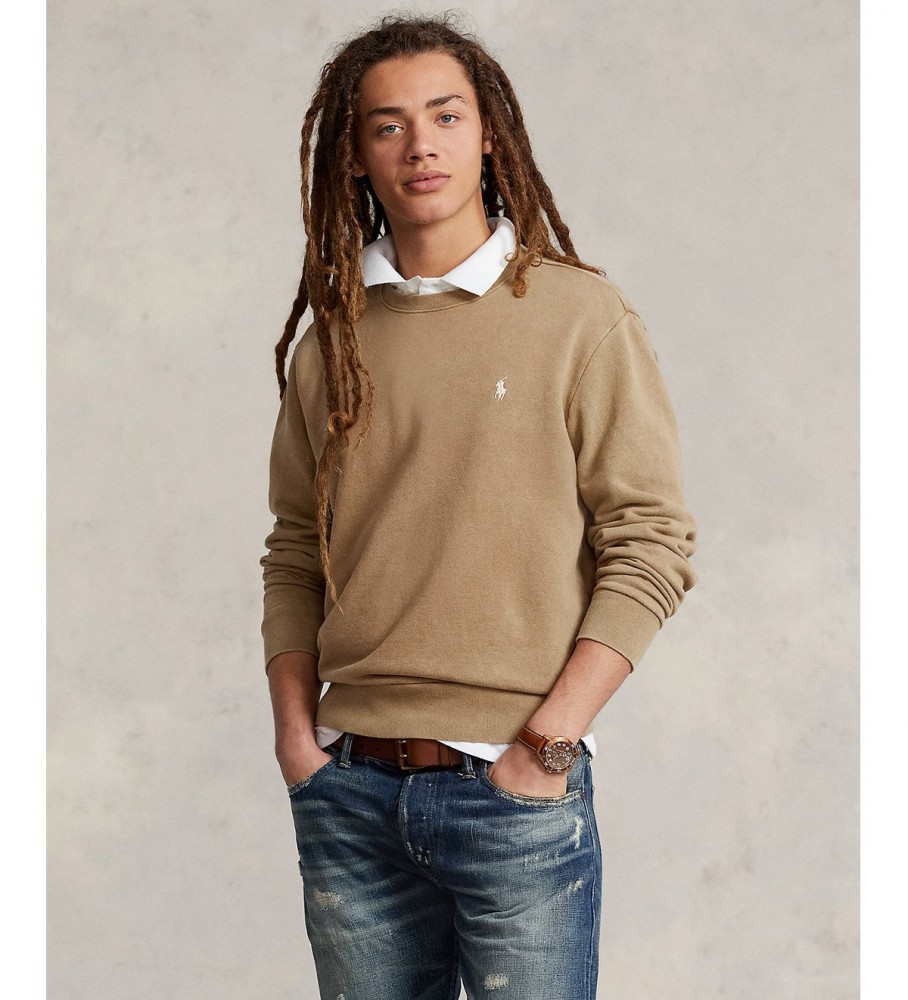 Moletom Ralph Lauren marrom em malha felpuda