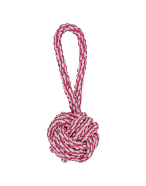 Adori Flos Bal Met Lus Wit&Roze - Hondenspeelgoed