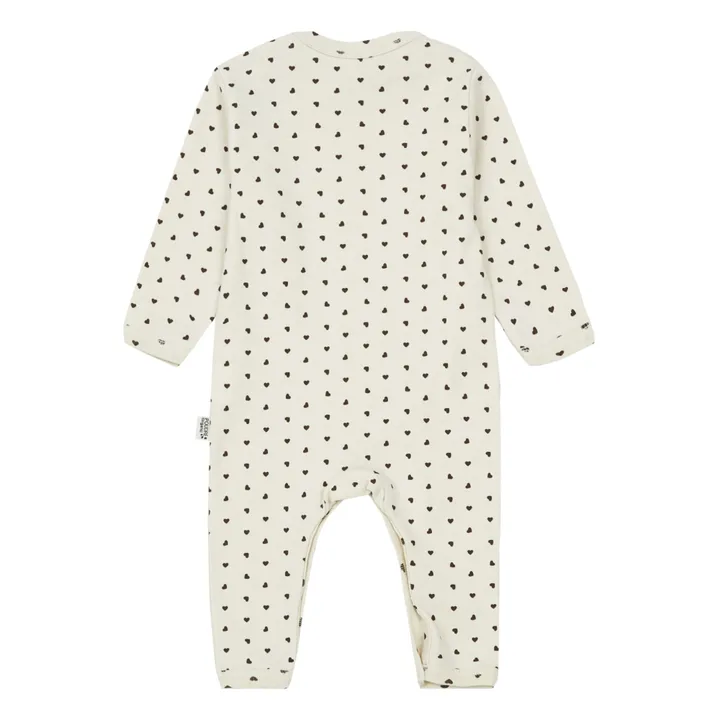 Poudre Organic Pyjama Coton Bio Armoise Cœur | Blanc