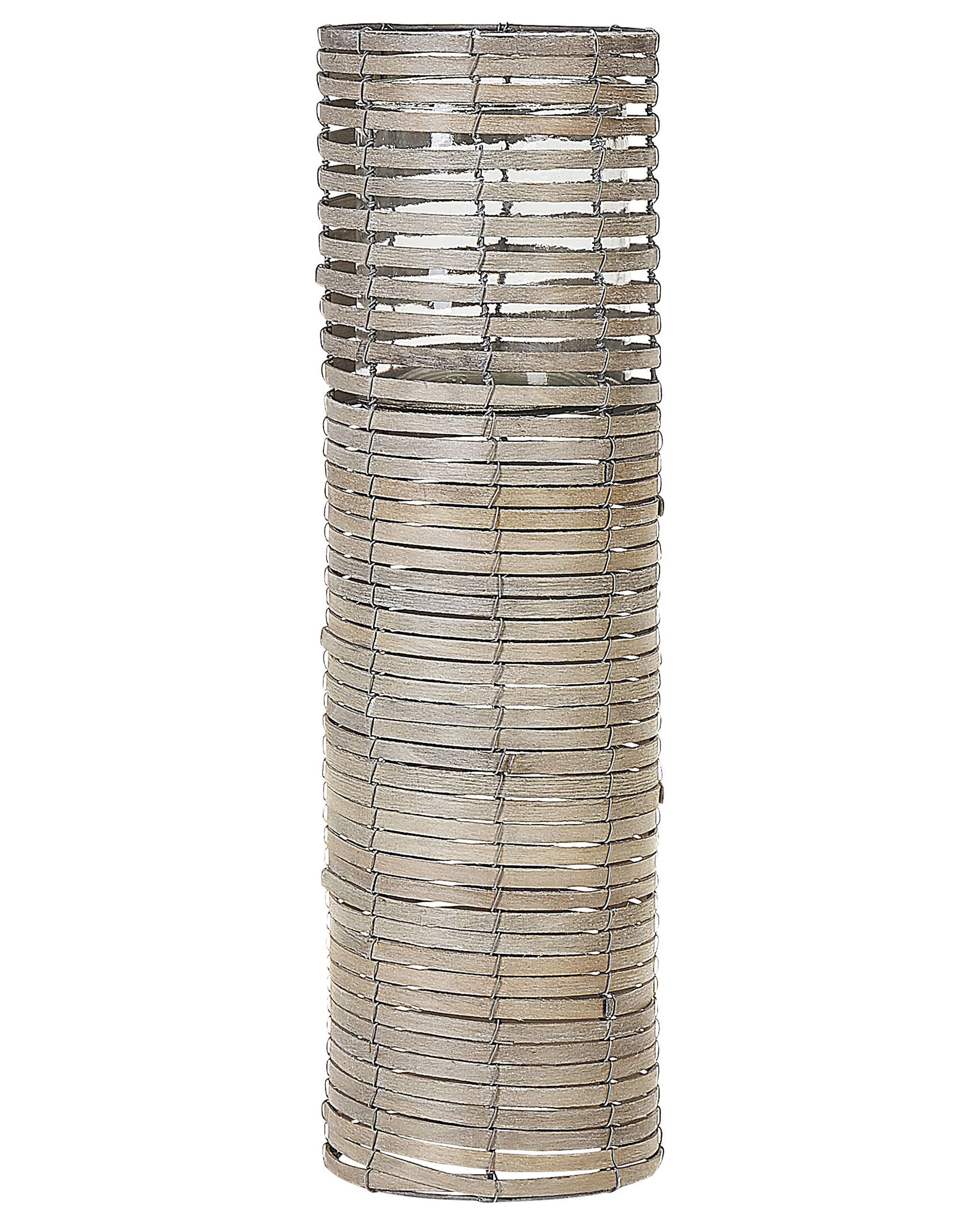 Set van 3 kaarshouders ROVARE Populierenhout 60/39/25 cm Grijs