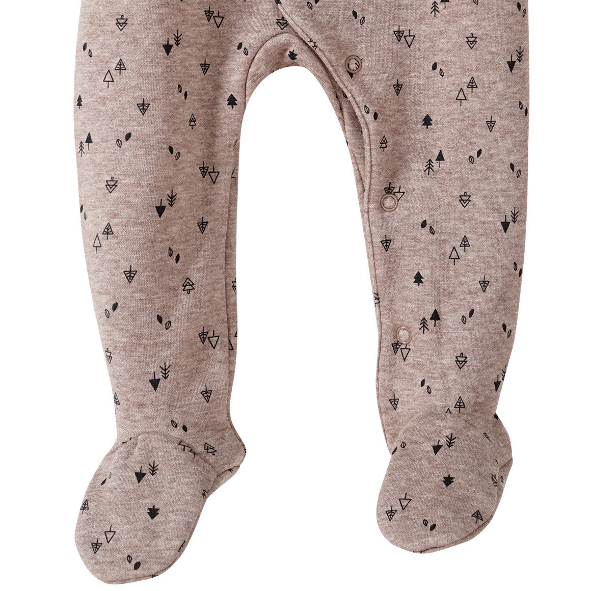 Topomini Newborn Overall mit Baum-Motiven hellbraun