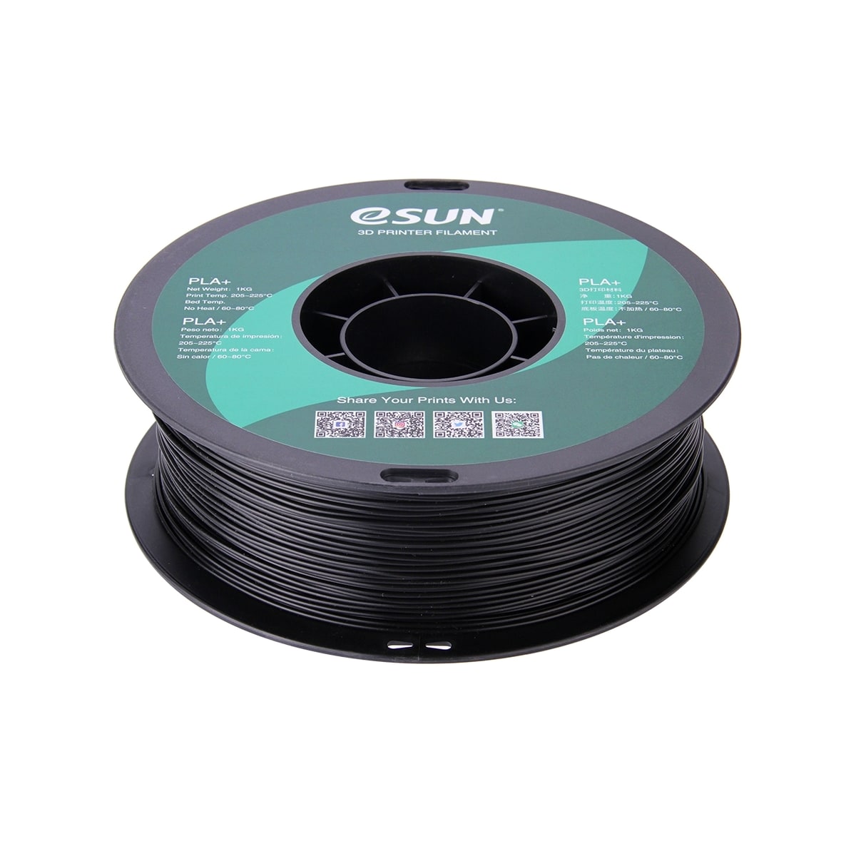 eSUN PLA+ 1.75mm 1kg - Black