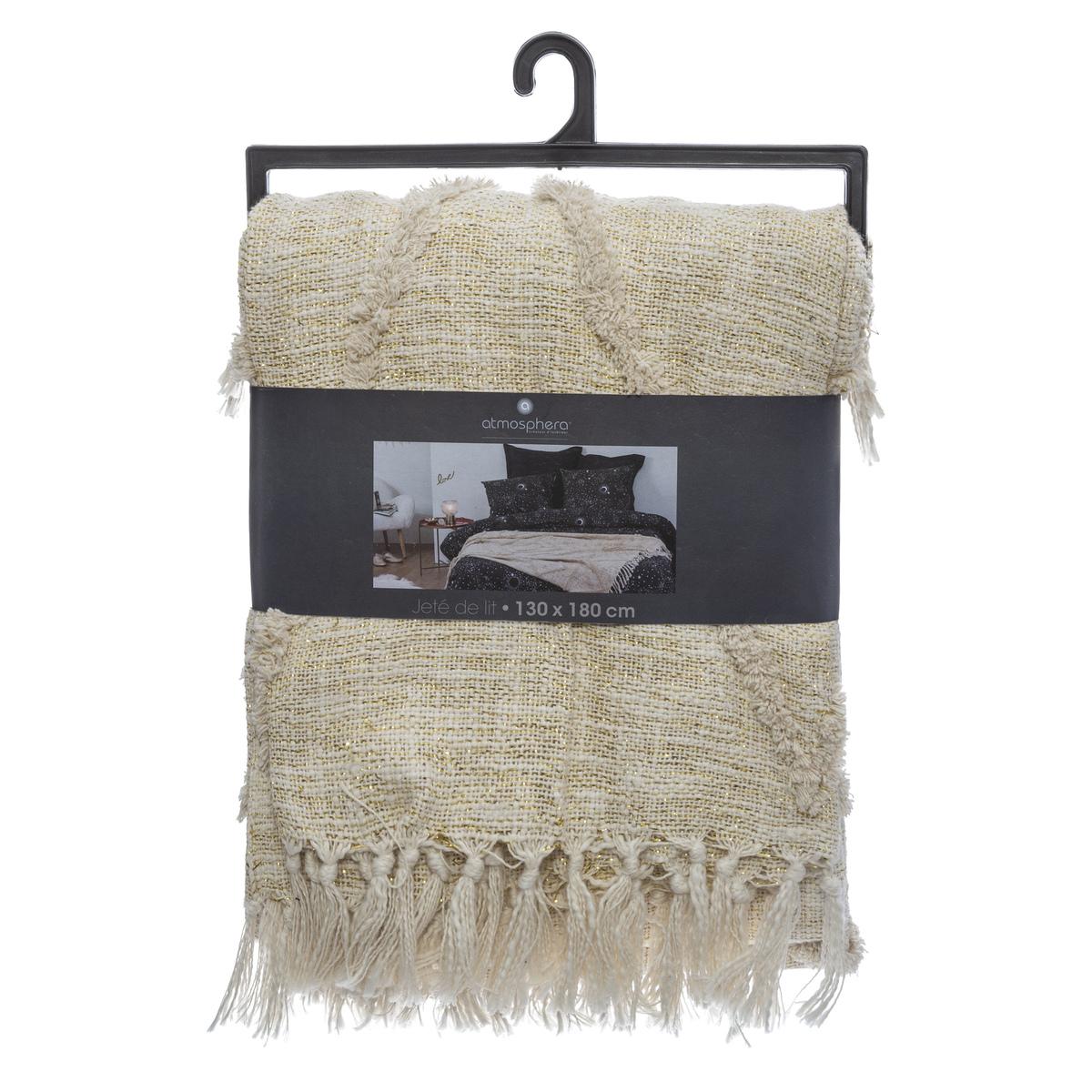 JETE DE LIT SLUB TUFT SHINE 130X180CM
