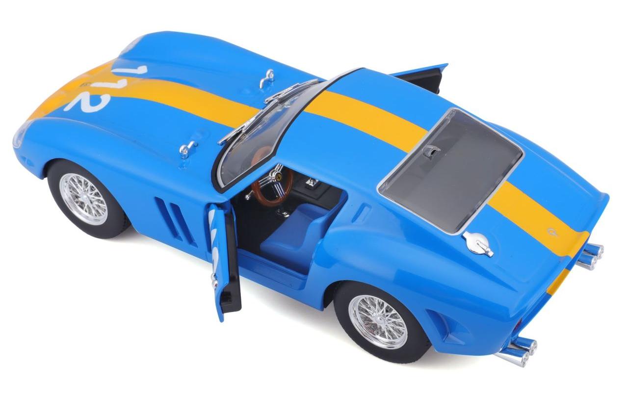 Ferrari Racing 250 GTO Blau 1:24Sammlermodell im Massstab 1:24