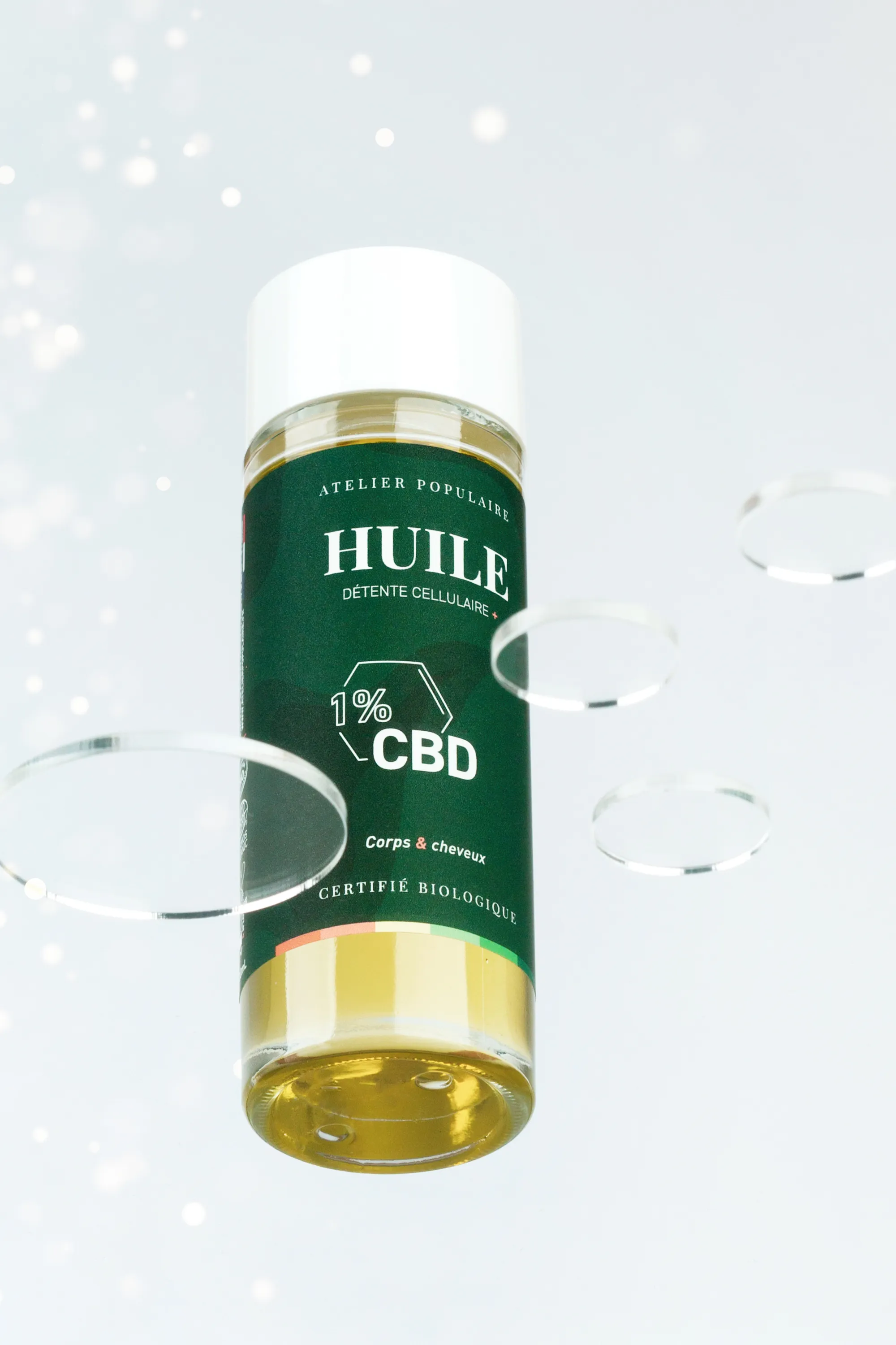 Atelier Populaire Huile corps et cheveux Détente Cellulaire au CBD-100 ml