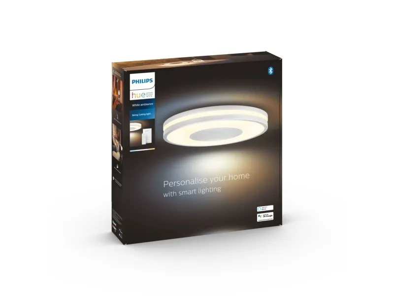Philips Hue White ambiance Being - Loftslampe - LED - 22.5 W (tilsvarende 204 W) - klasse F - varmt til køligt hvidt lys - 2200-6500 K - hvid
