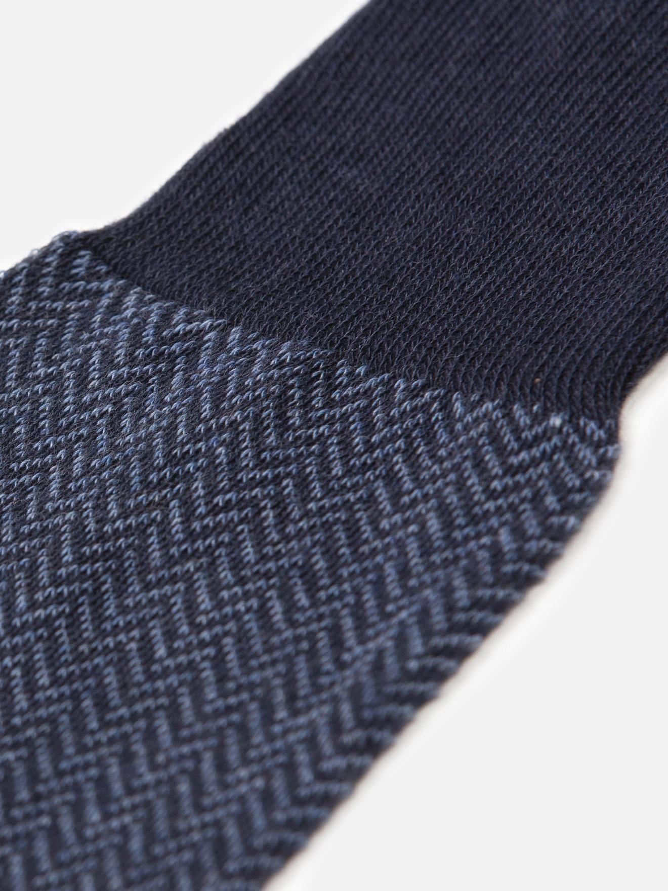 Chaussettes Bart à motif chevron marine
