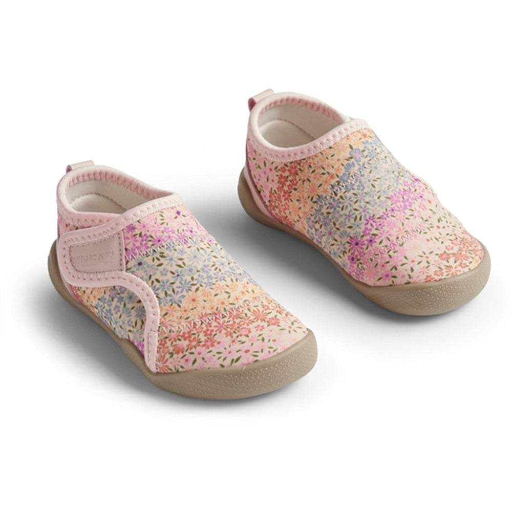 Badesko Shawn Rainbow Flowers - Wheat||Wheat Footwear → Luksusbaby.dk