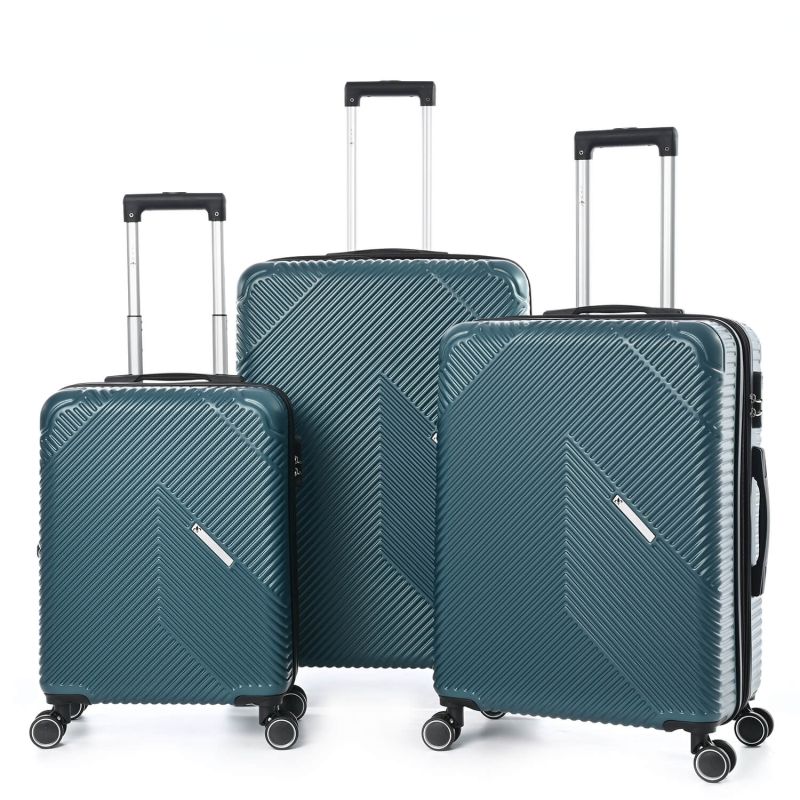 Lot de 3 valises rigides 337 Extensibles 55, 67 et 77 cm Vert