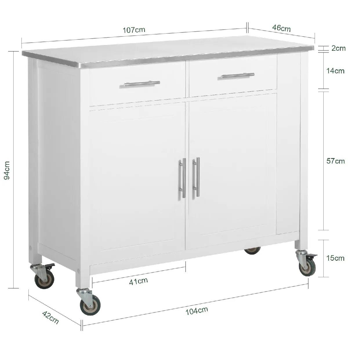 SoBuy FKW108-W Desserte de Cuisine