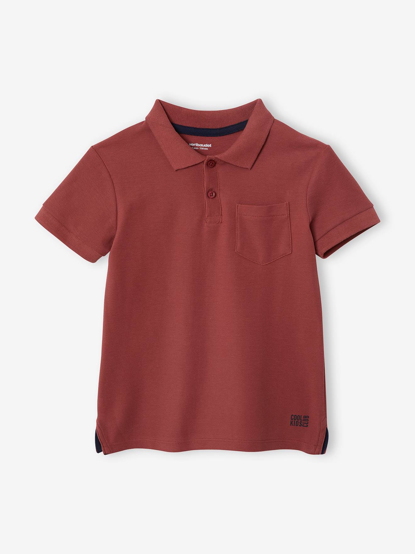 Conjunto de 2 camisas polo de malha aberta para meninos, azul escuro, bicolor/multicoloridas