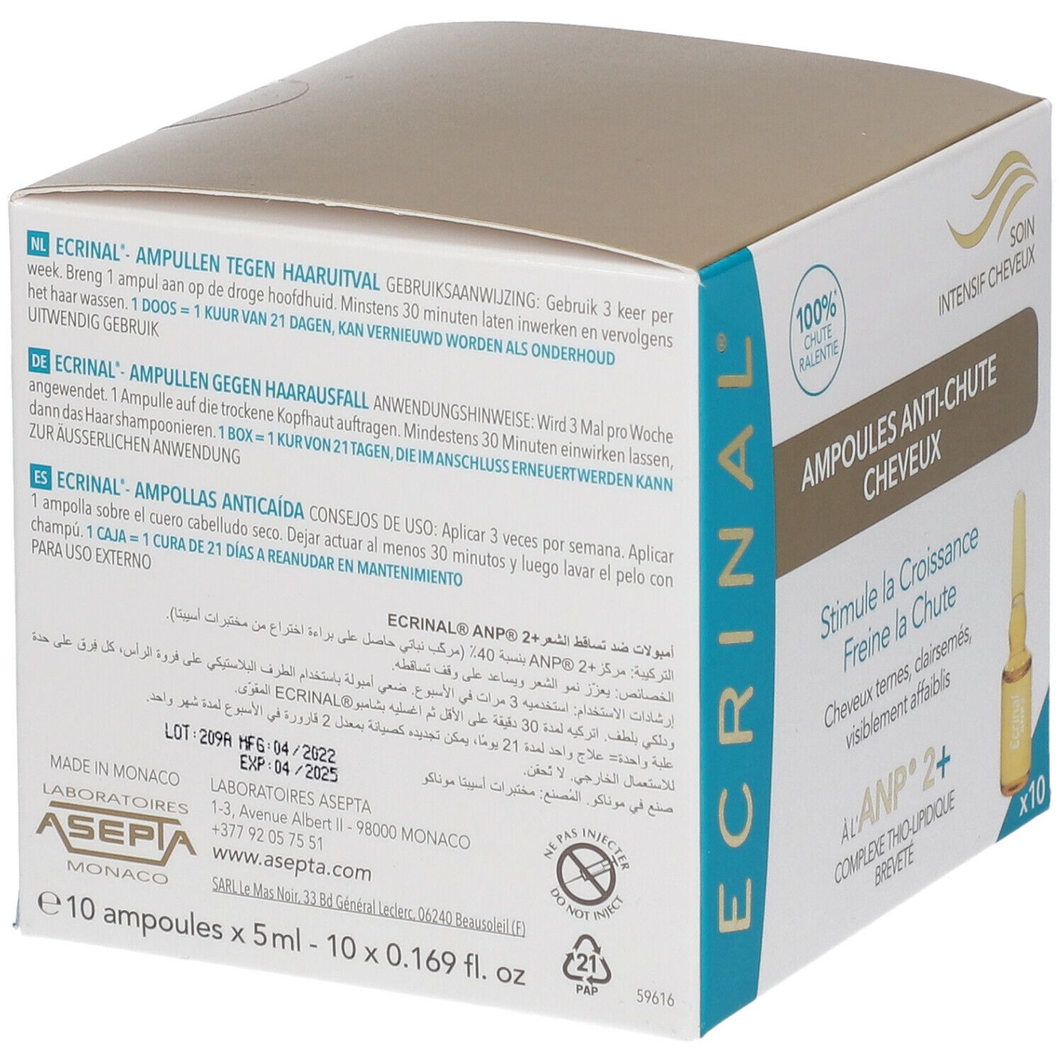 ECRINAL® Intensiv-Haarpflege Ampullen gegen Haarausfall mit ANP® 2+
