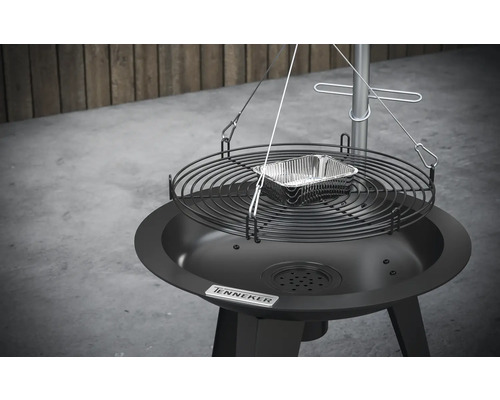 Tenneker® Houtskoolgrill Draaigrill TC Swing II Ø 50 cm met asbak Zwart