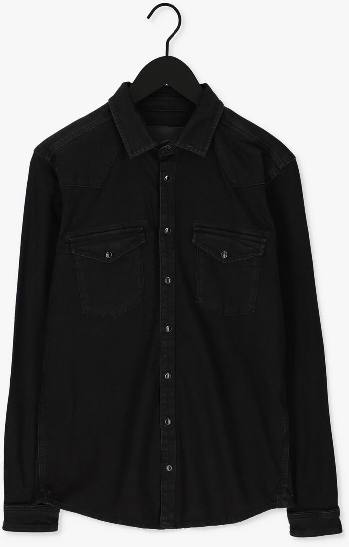 PUREWHITE zwarte purewhite casual overhemd basic denim shirt