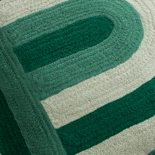 Kussen linnen/wool Arch green