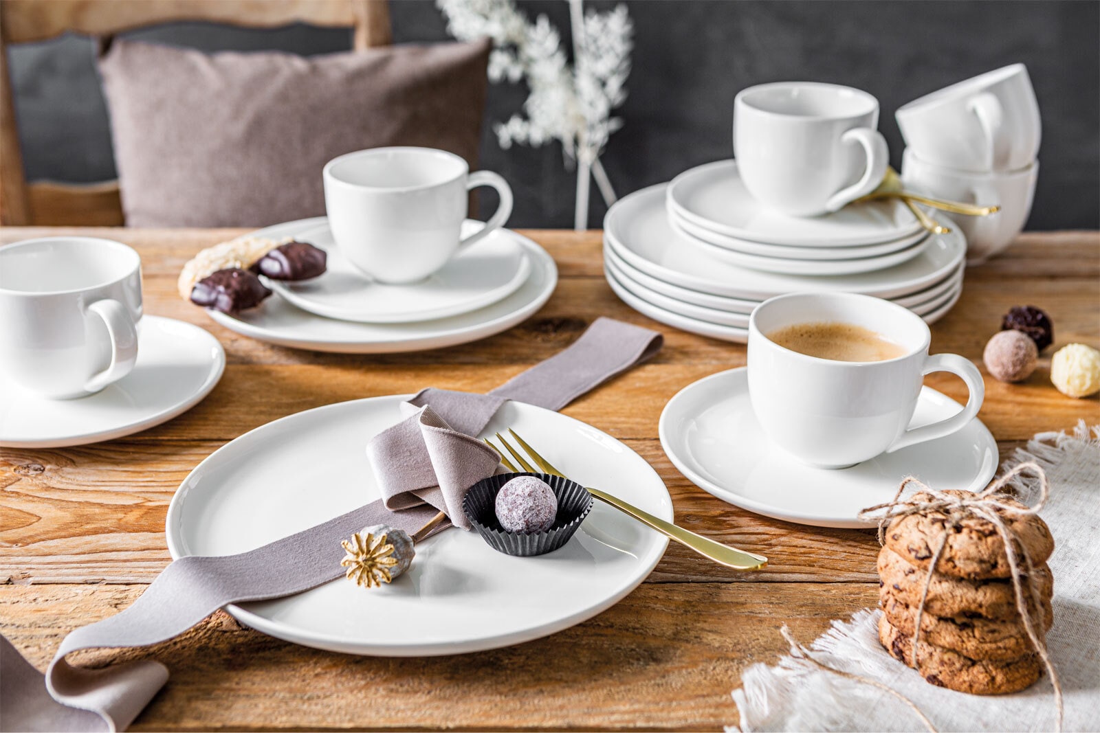 Ritzenhoff & Breker Kaffee-Untertasse SKAGEN 6er Set weiß