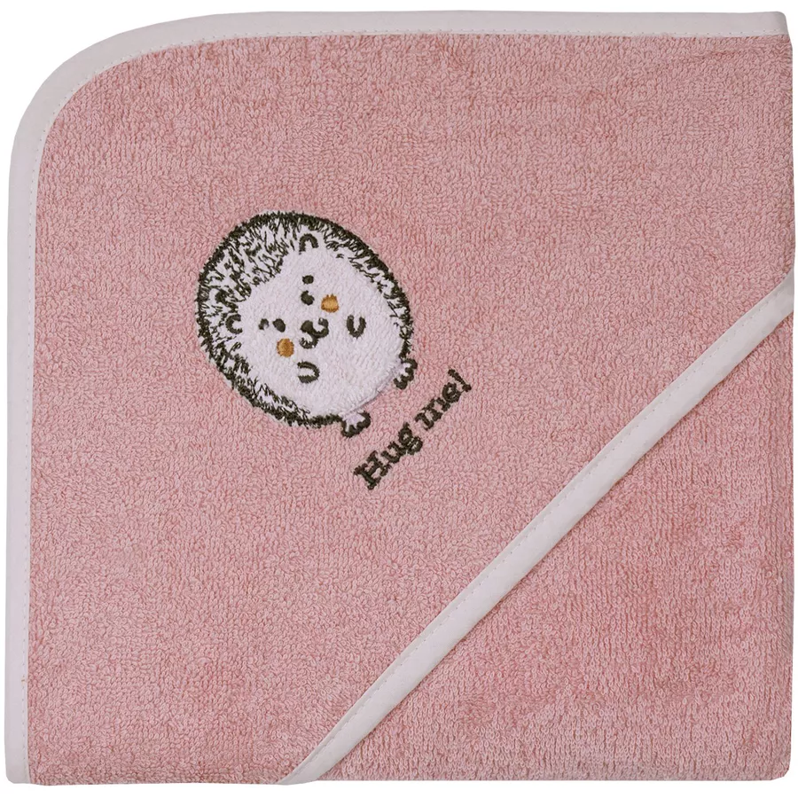 WÖRNER SÜDFROTTIER Kapuzenbadetuch Igel rosa