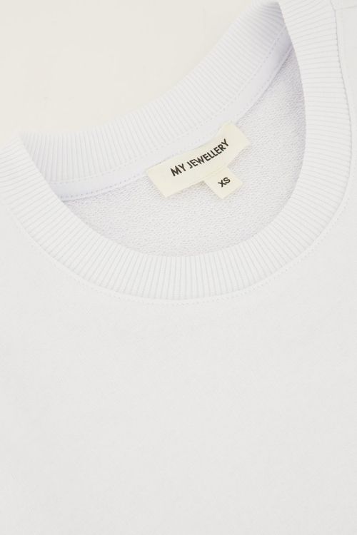 Witte muscle top sweatstof