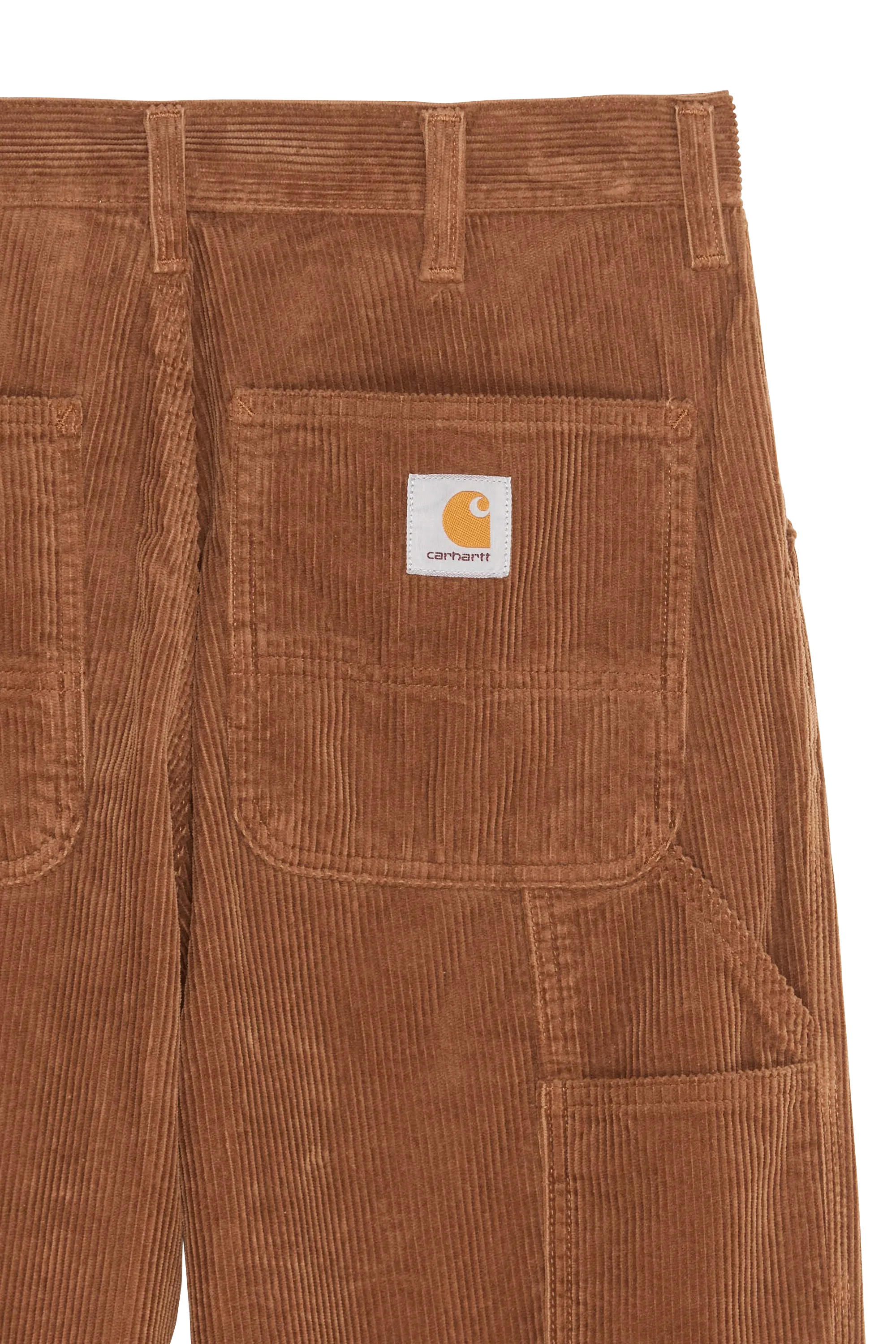 CARHARTT WIP Pantalon droit en velours SINGLE KNEE PANT Marron