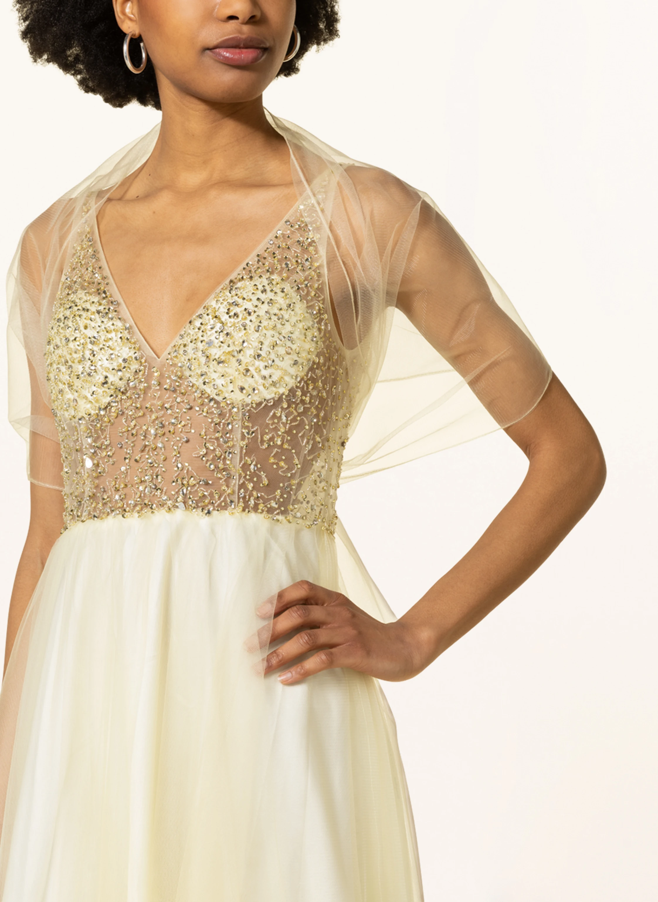 unique Abendkleid mit Schmucksteinen