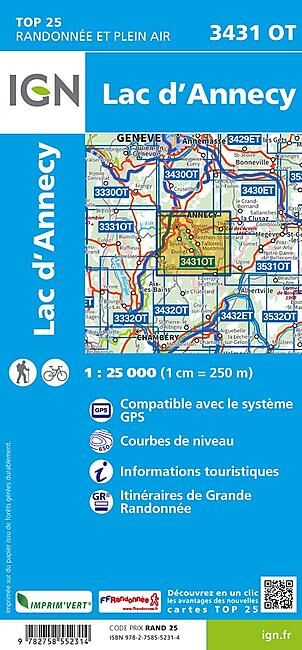 IGN - TOP25 3431OT LAC D ANNECY 1 25 000