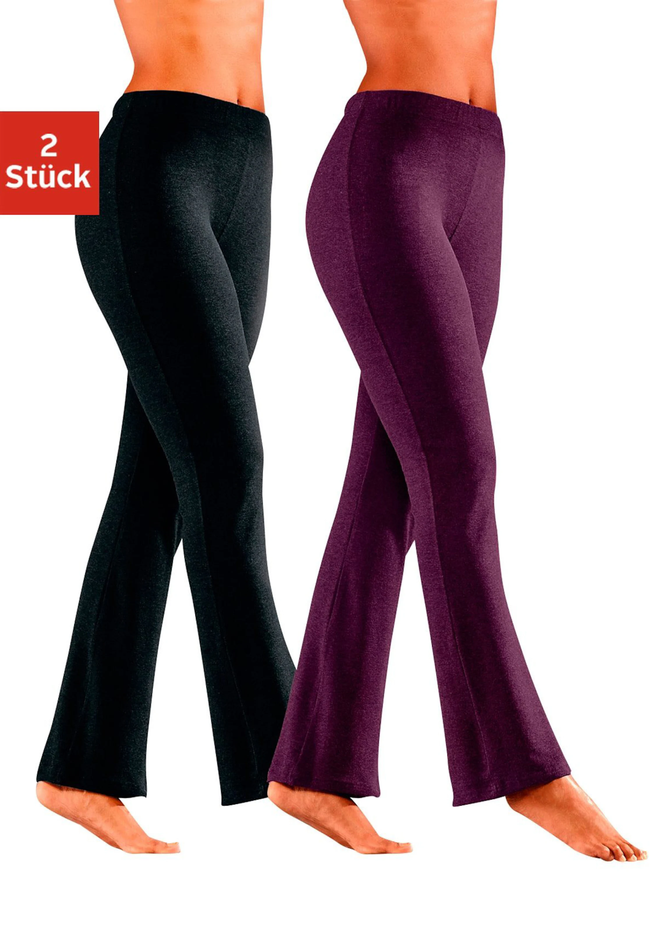 Jazzpants in 1x beere, 1x schwarz