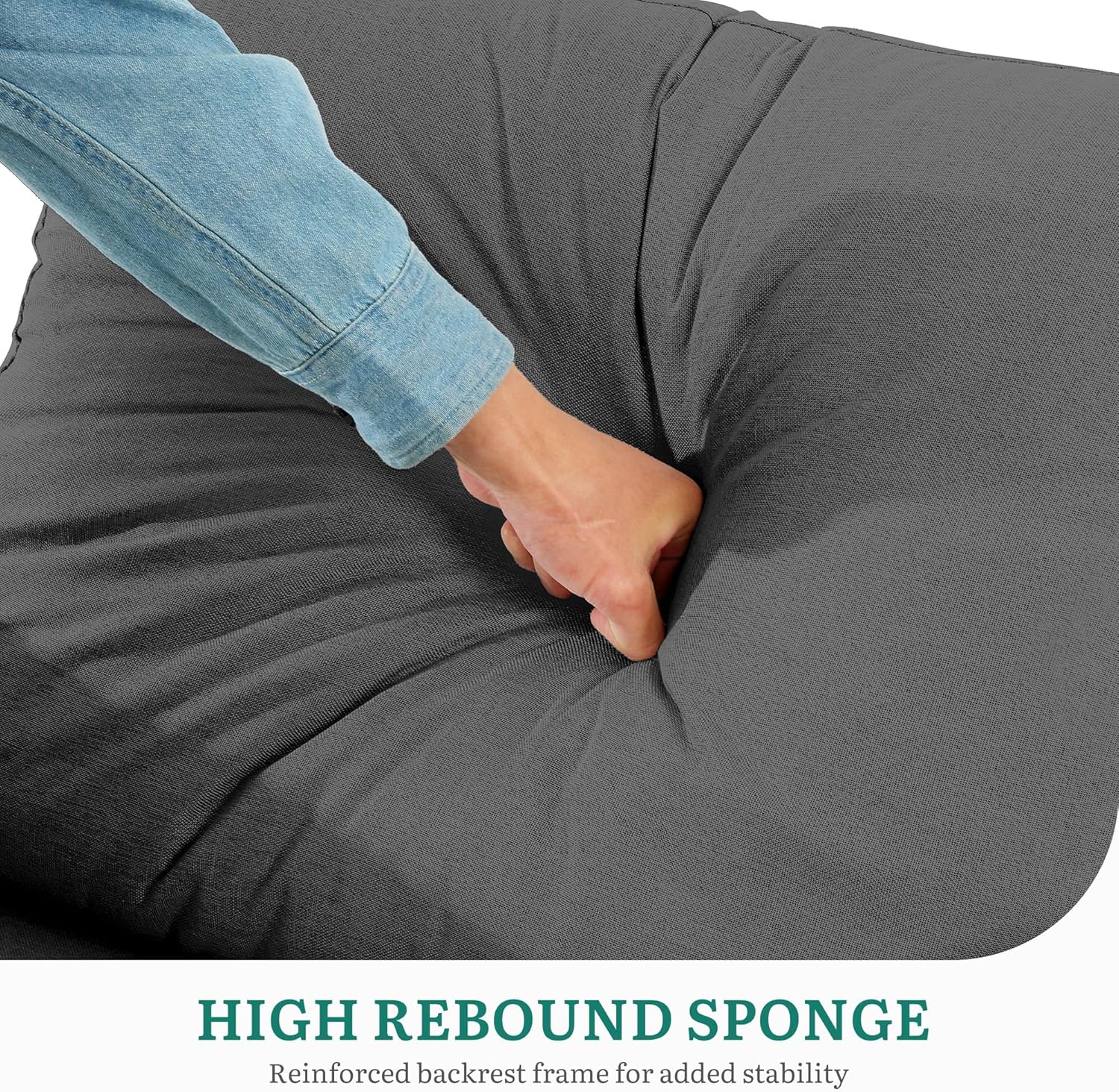 YITAHOME Schlafsessel mit Bettfunktion 192×88, 3-in-1 Ausziehbares Schlafsofa, Verstellbares Einzelsessel mit Kissen und Seitentasche, Sofa mit Schlaffunktion für Wohnzimmer Wohnung, Dunkelgrau