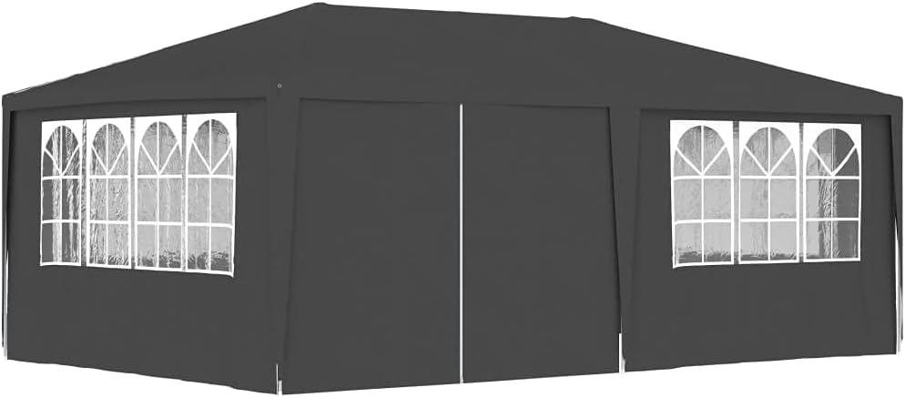 INLIFE Profi-Partyzelt mit Seitenwänden 4×6 m Anthrazit 90 g/m²