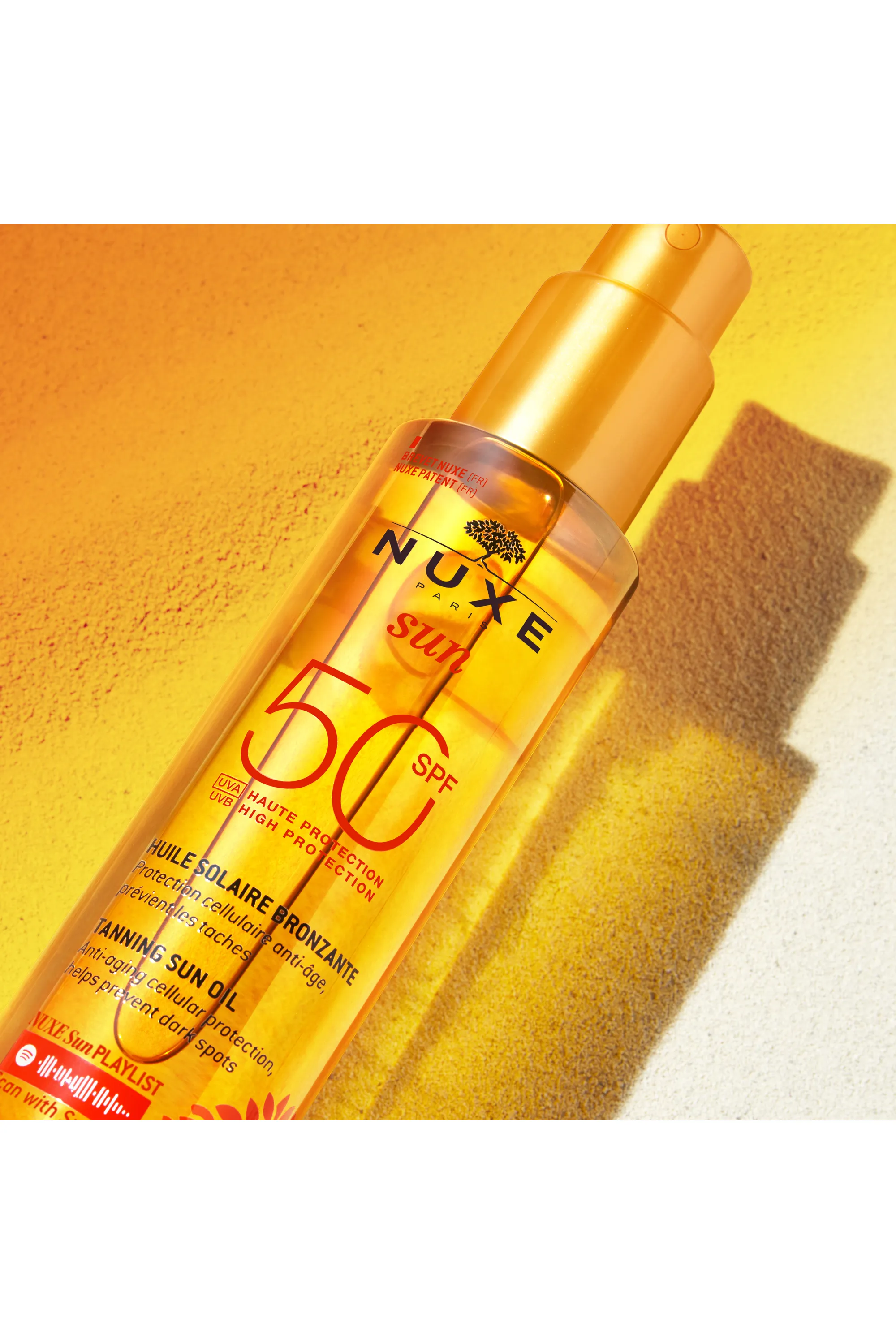 Nuxe Huile bronzante visage et corps haute protection SPF50 Nuxe Sun-150 ml