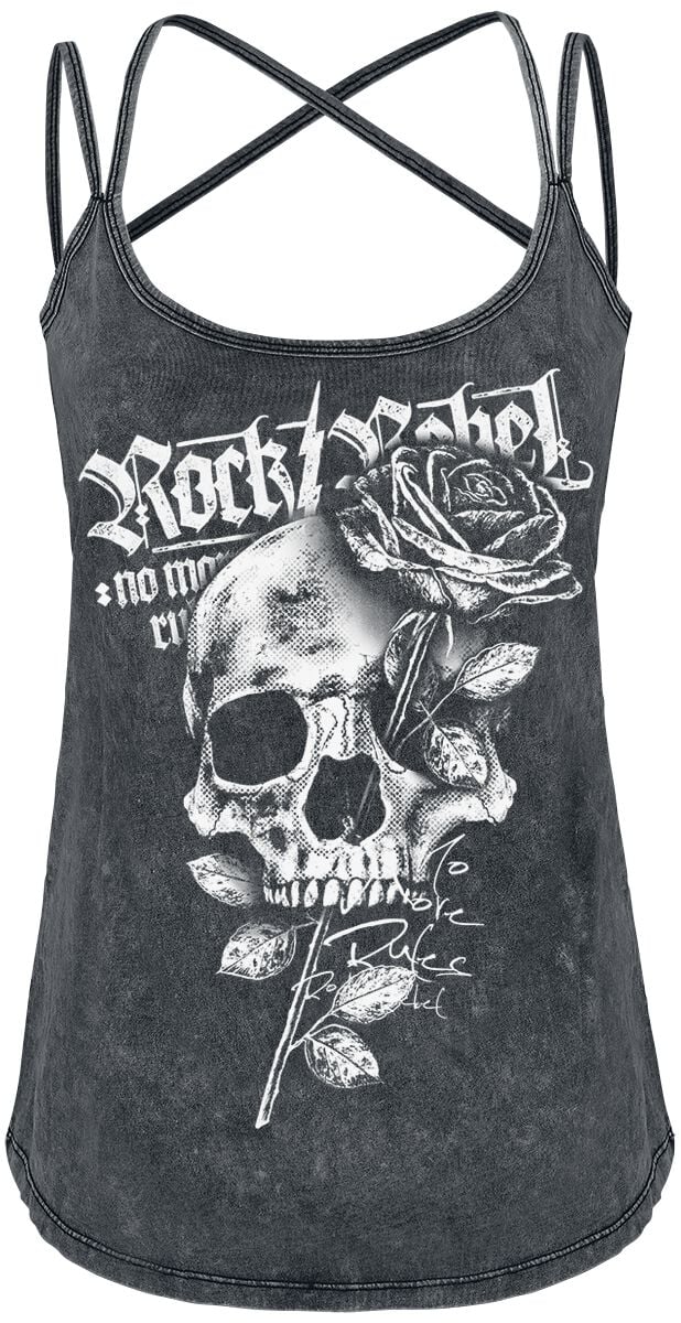 Haut Délavage Vintage & Imprimé | Rock Rebel by EMP Top