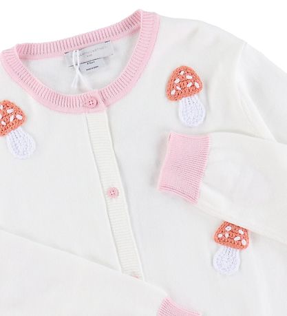 Stella McCartney Kids Cardigan - Strick - Ivory/Rosa