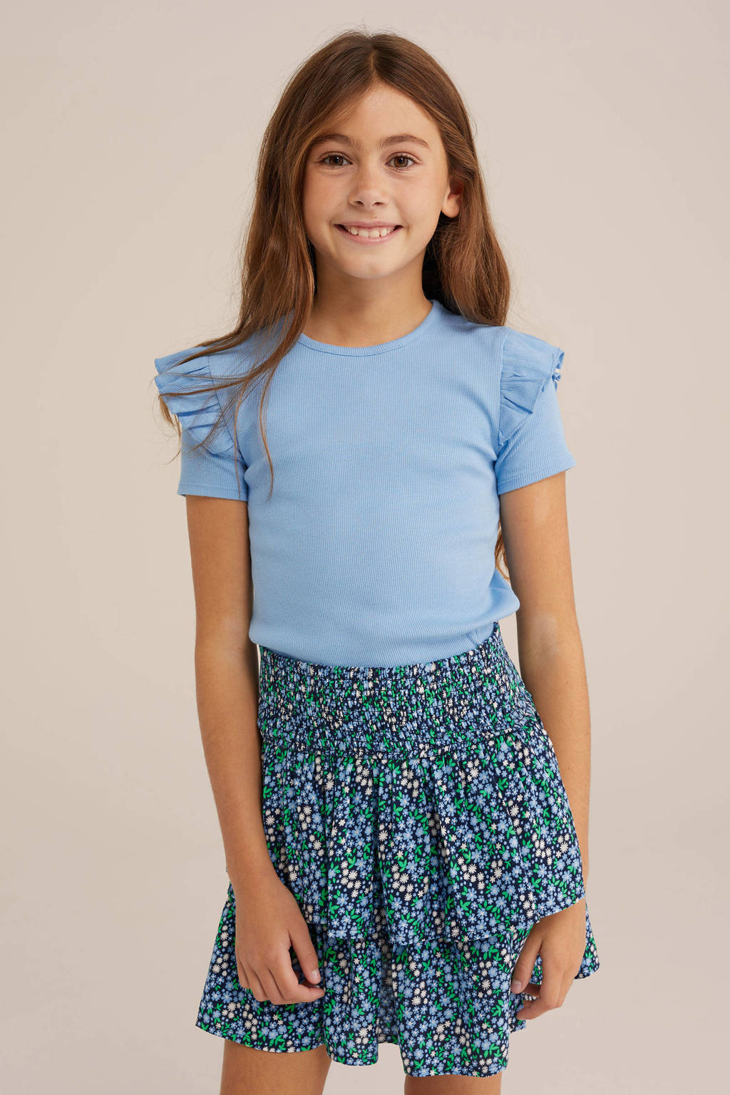 WE Fashion t-shirt lichtblauw