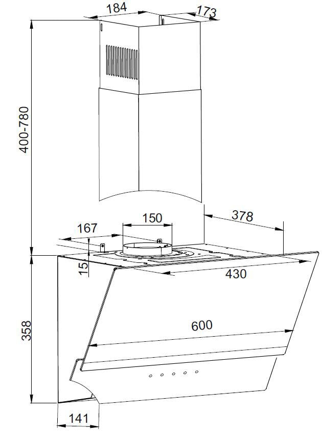 Kopffreihaube Premiere 3664610 60 cm EEK A