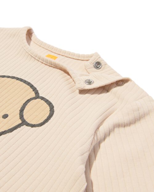 t-shirt côtelé miffy nouveau-né  sable