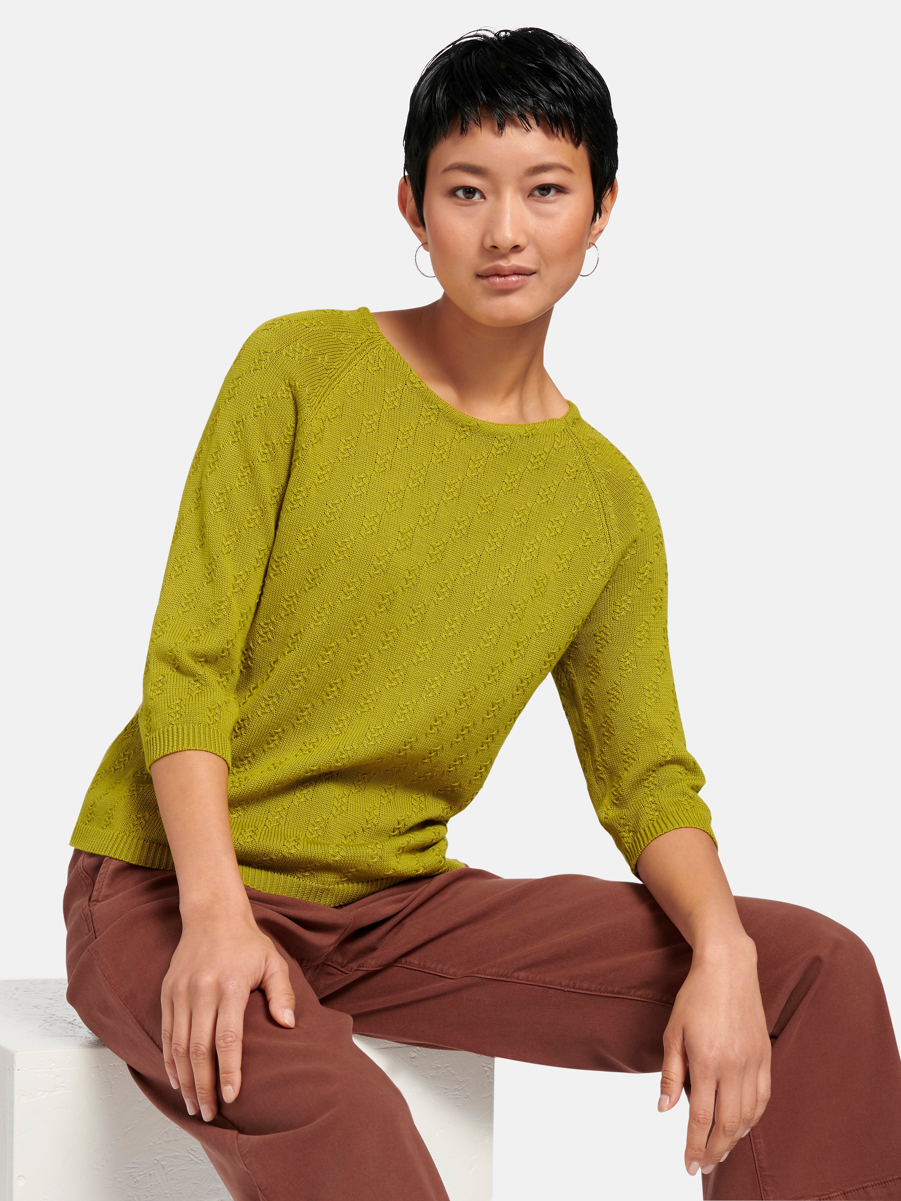 Rundhals-Pullover aus 100% SUPIMA®-Baumwolle