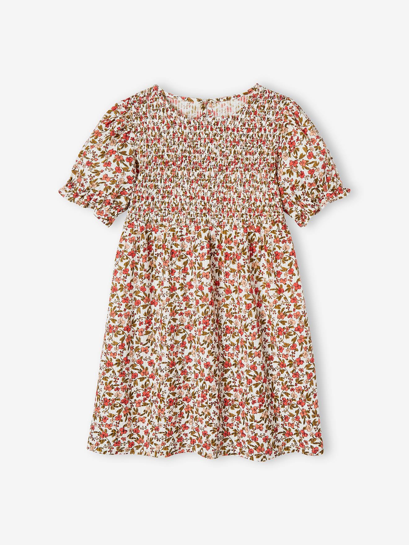 Vestido nude estilo bata para meninas