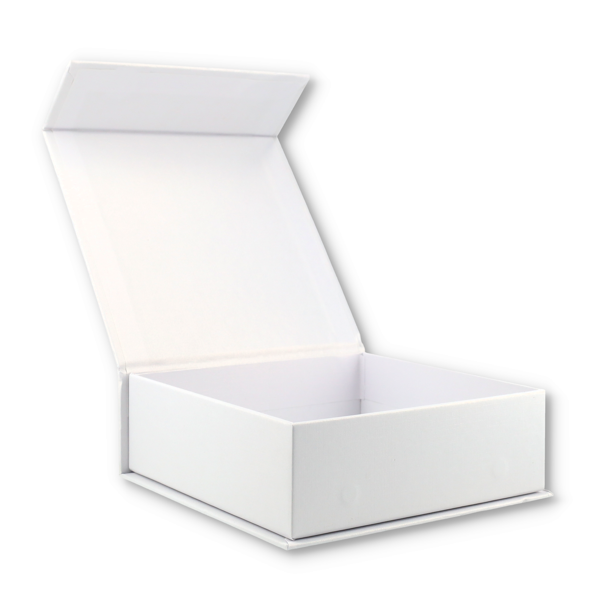 (16x16cm) Geschenk Schachtel Gift Box Verpackung mit Magnetischem Deckel - Weiss
