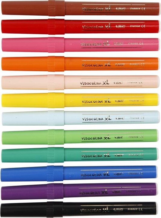 Visa Color Tusch - Tykkelse 3 MM - Assorterede Farver - 12 Stk