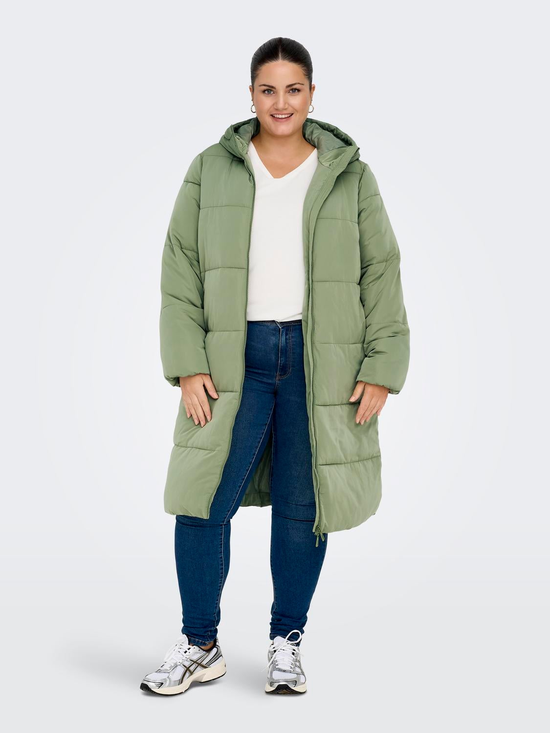 CARABBIE Steppmantel Oil Green