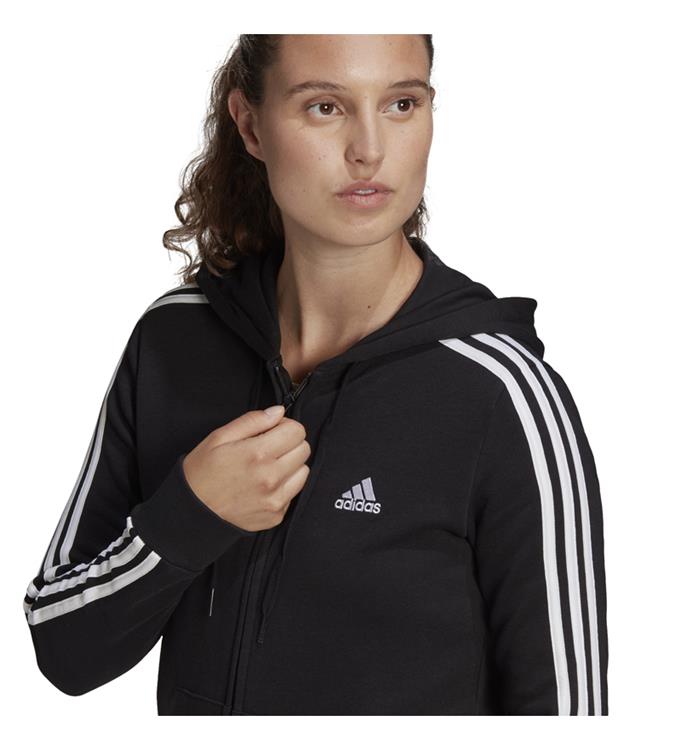 adidas Women Essentials French Terry 3-Stripes Full-Zip Hoodie