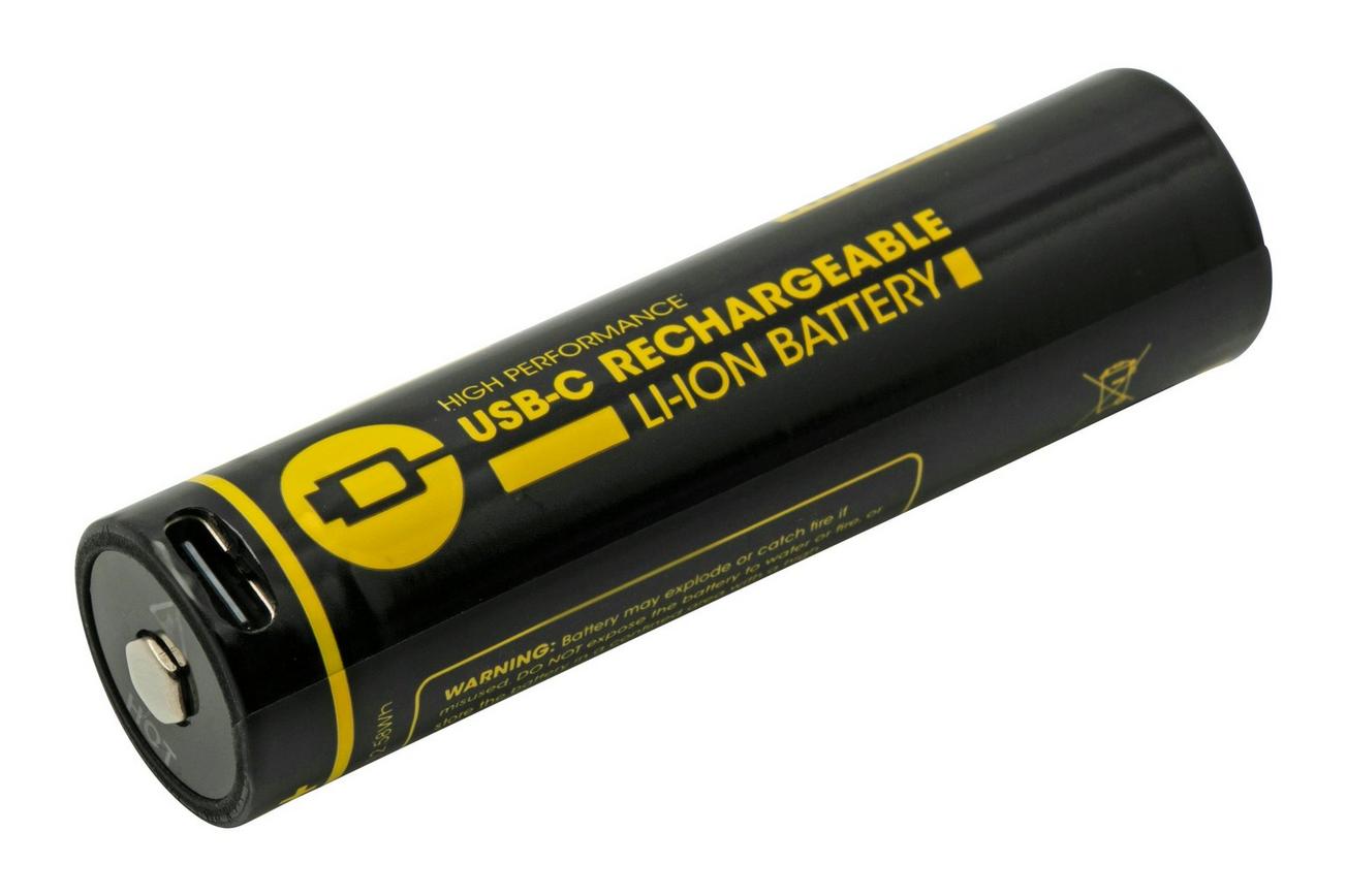 Nitecore NL1834R USB-C 18650-accu met usb-c poort, 3400 mAh