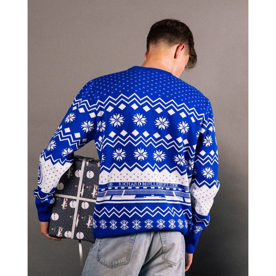 Odense Boldklub Pull de Noël - Bleu/Blanc