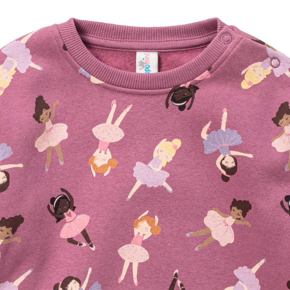 Topomini Baby Sweatshirt mit Allover-Print dunkelrosa