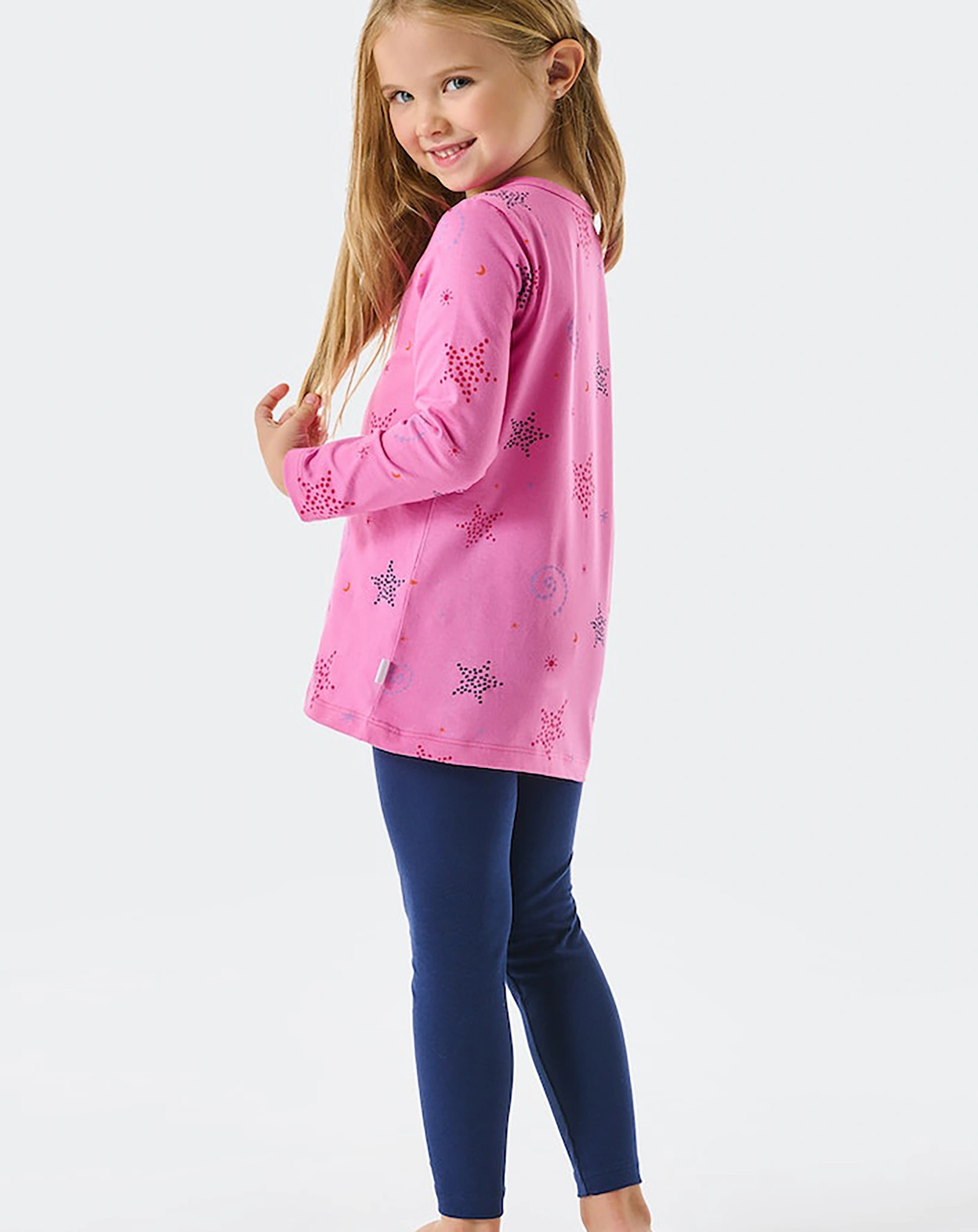 Schlafanzug STAR lang in pink