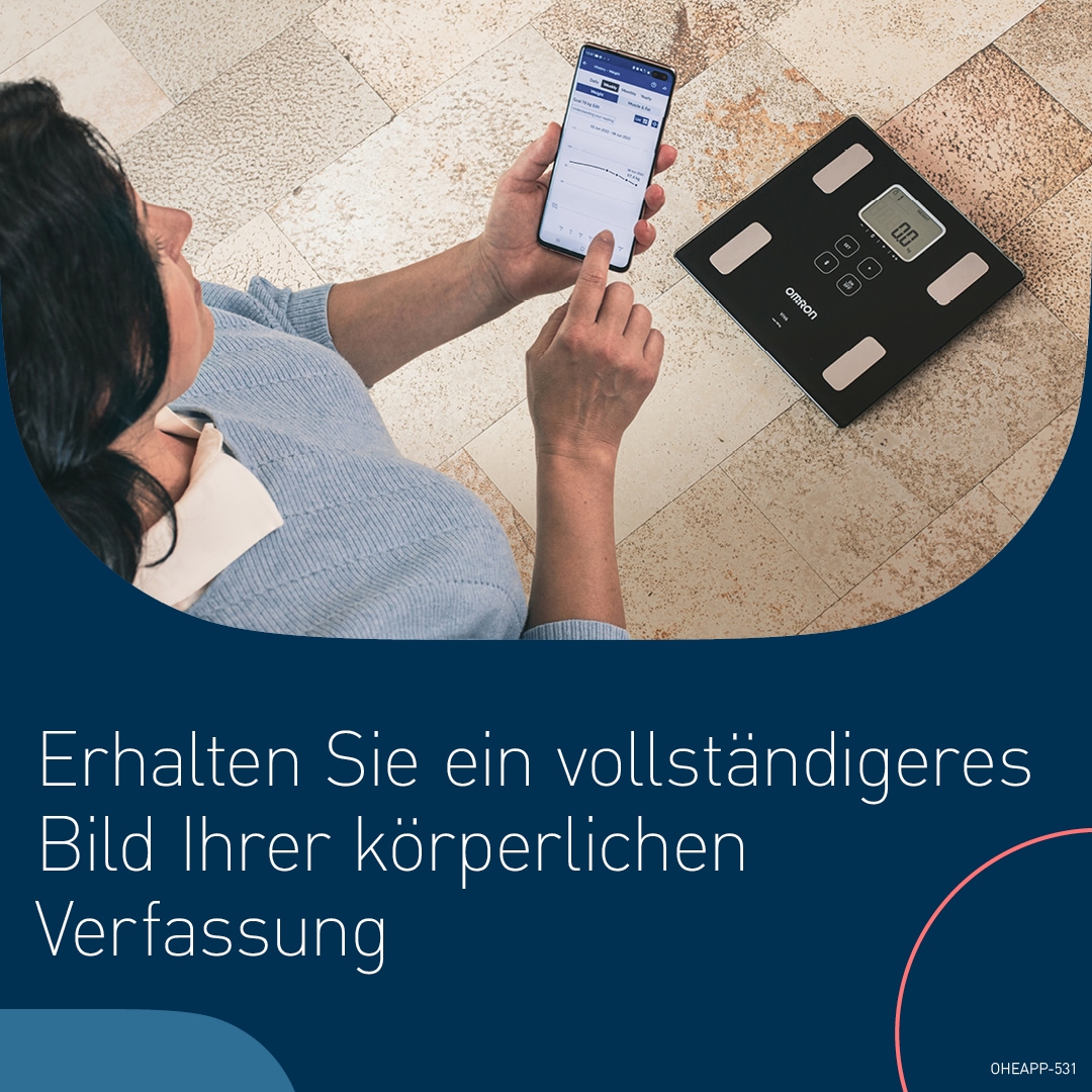Omron Körper-Analyse-Waage »VIVA HBF-222T-EBK« mit kostenloser App