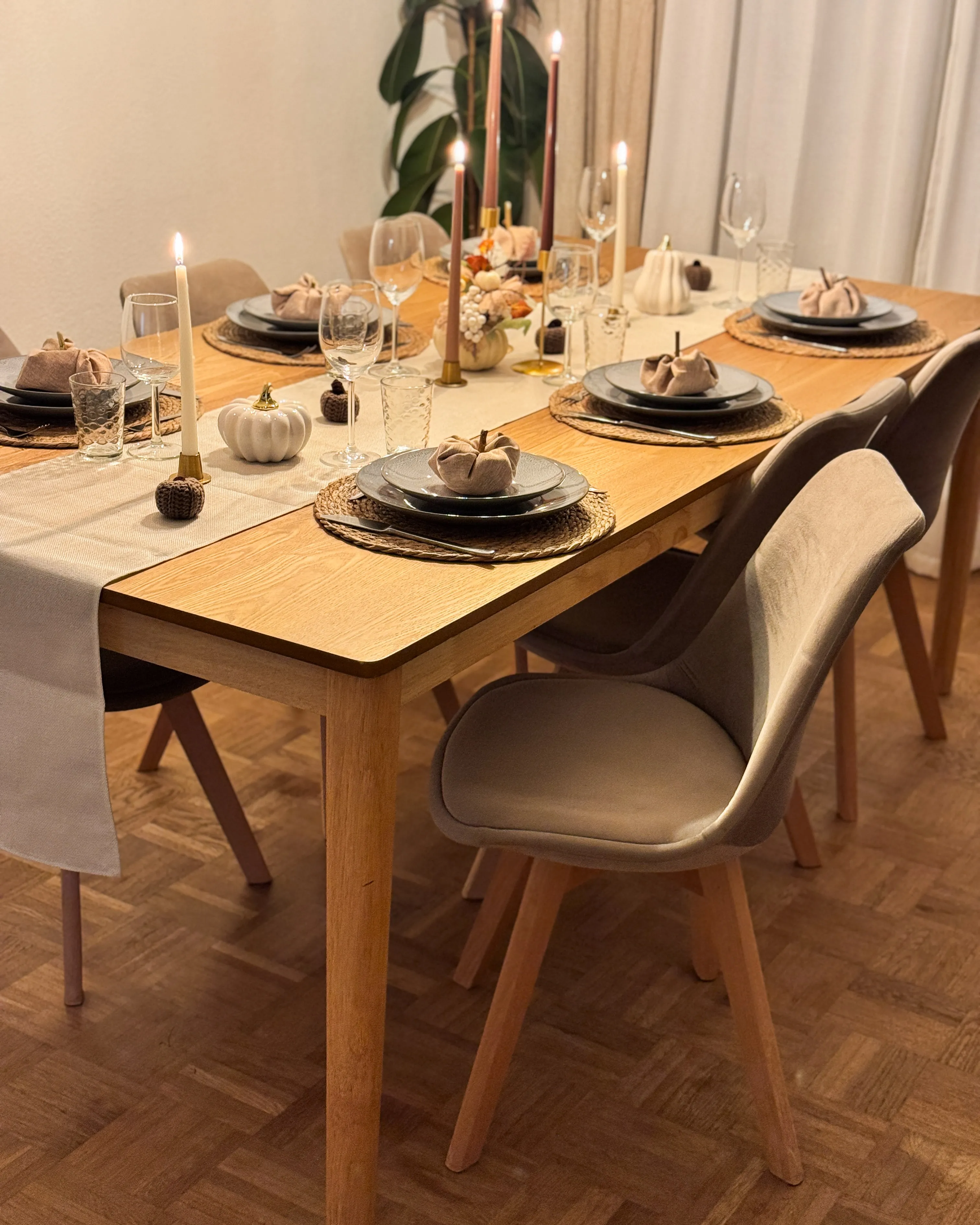 Set van 2 eetkamerstoelen DAKOTA II Fluweel Taupe