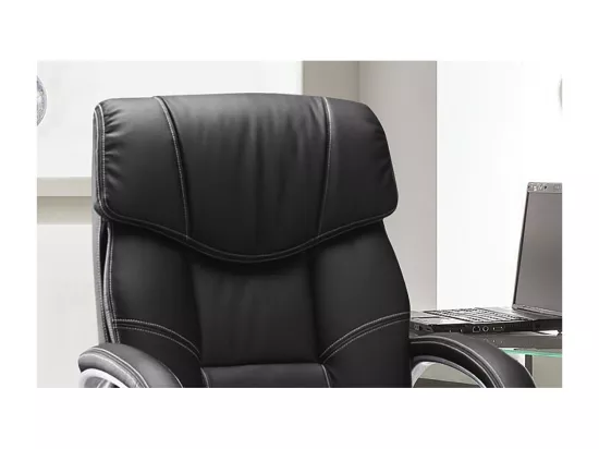 Chaise de bureau LIDA – PU Noir – Confort et élégance pour votre espace de travail