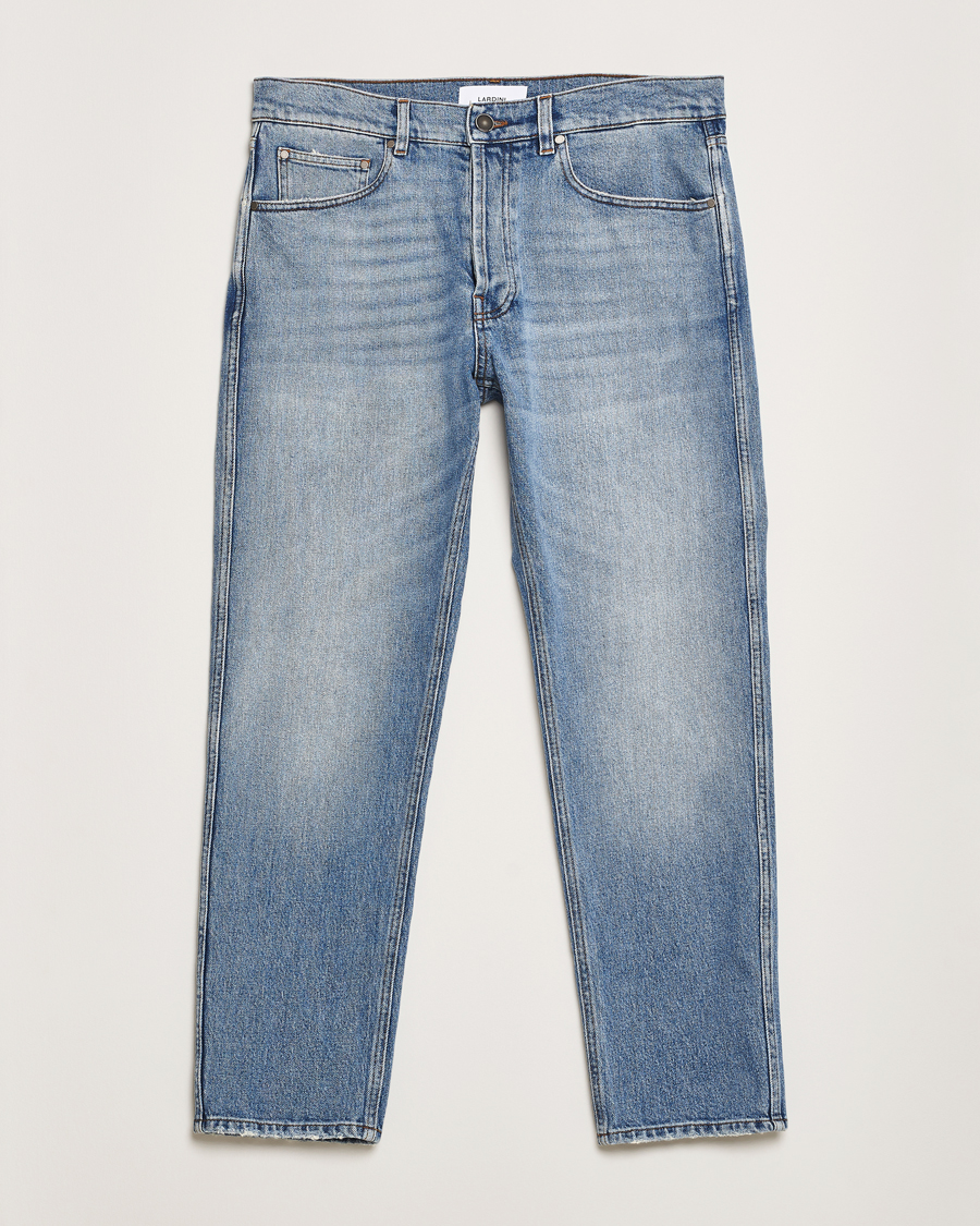 Lardini Tapered Washed Jeans Blue